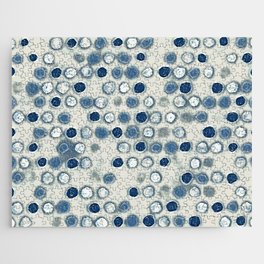 Scatter Dots in Bleached Denium Blue Jigsaw Puzzle