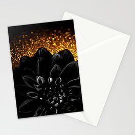 Black Chrysanthemum Stationery Card