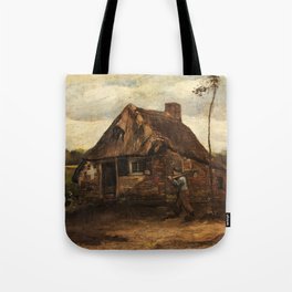 Cottage with Peasant Coming Home, 1885 by Vincent van Gogh Tote Bag