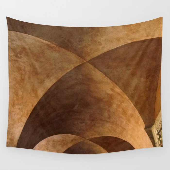Symmetrical Ceiling In Rome Wall Tapestry