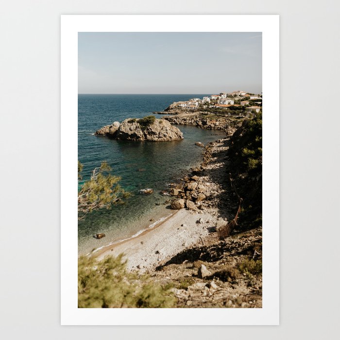 Spanish beach, L'Escala | travel photography Art Print