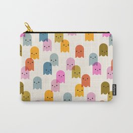 Rainbow Ghosts // White Carry-All Pouch