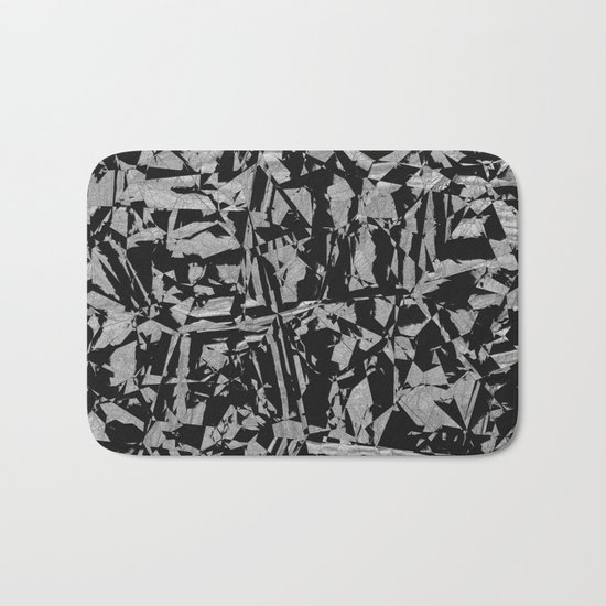 Black - Silver - Crazy Bath Mat