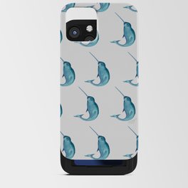 Blue Narwhal iPhone Card Case