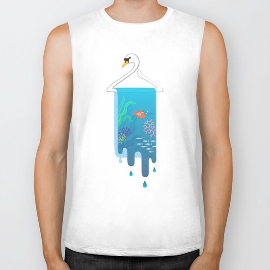 Swan Hanger Biker Tank