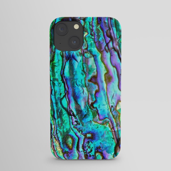 Glowing Aqua Abalone Shell Mother of Pearl iPhone Case