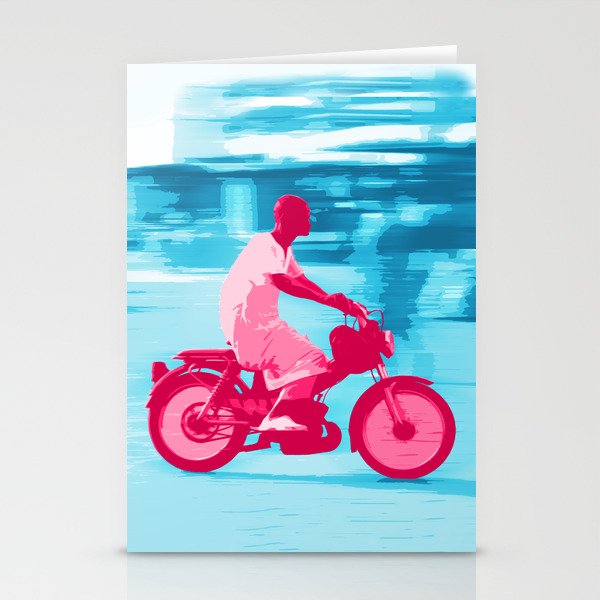 Motorbike Guy Stationery Cards
