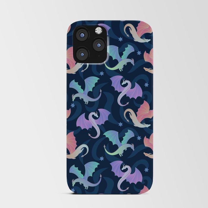 Flying Dragons Dark Blue iPhone Card Case