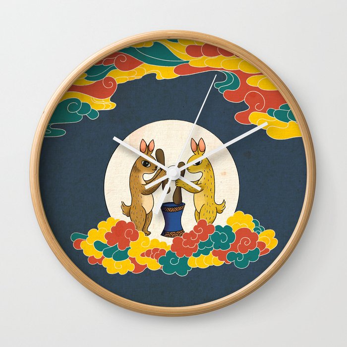 Minhwa: Moon Rabbit B Type Wall Clock