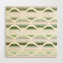 Navajo Lines - Green Wood Wall Art