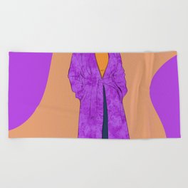 Regal In Purple Beach Towel