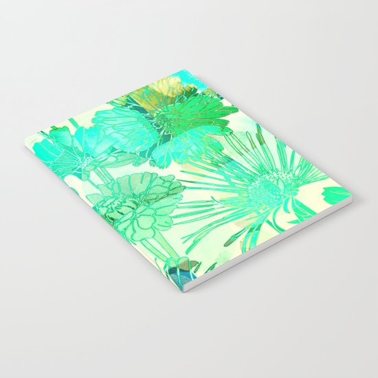 turquoise floral Notebook