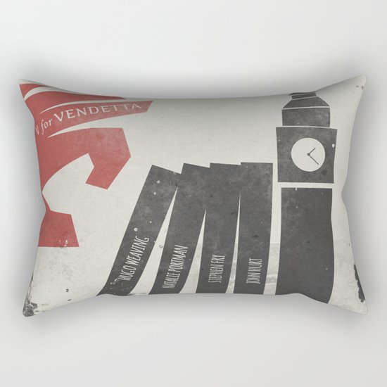 V Vendetta, Alternative Movie Poster, graphic novel by Alan Moore Rectangular Pillow