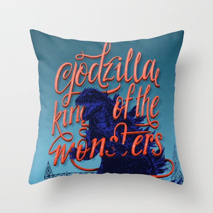 Godzilla 50th anniversary Throw Pillow