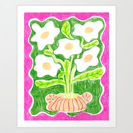 Daisies in a Vase Art Print
