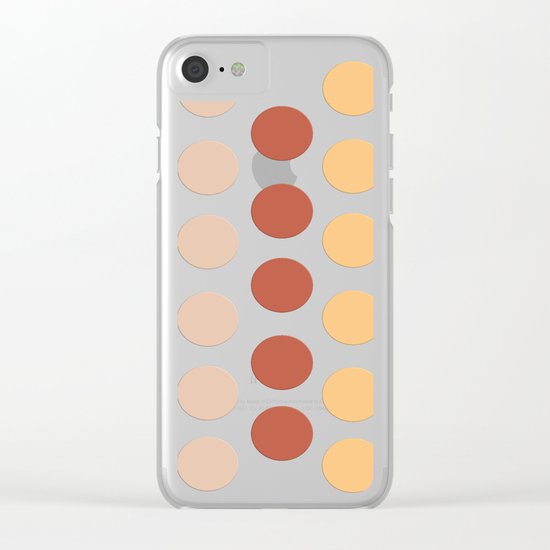 Autumn Polka Dots Clear iPhone Case