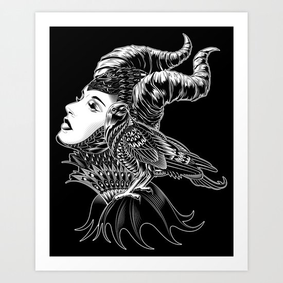 Maleficent Tribute Art Print