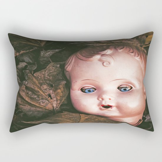 Creepy Doll Rectangular Pillow