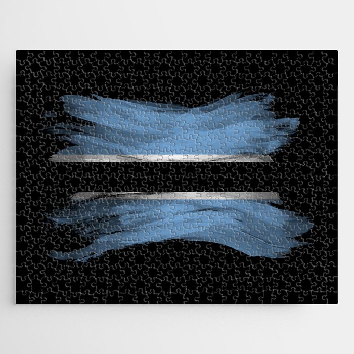 Botswana flag brush stroke, national flag Jigsaw Puzzle