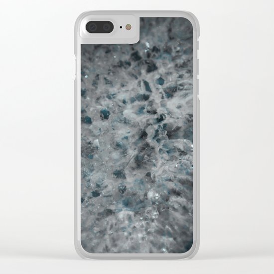 Blue and white agate Clear iPhone Case