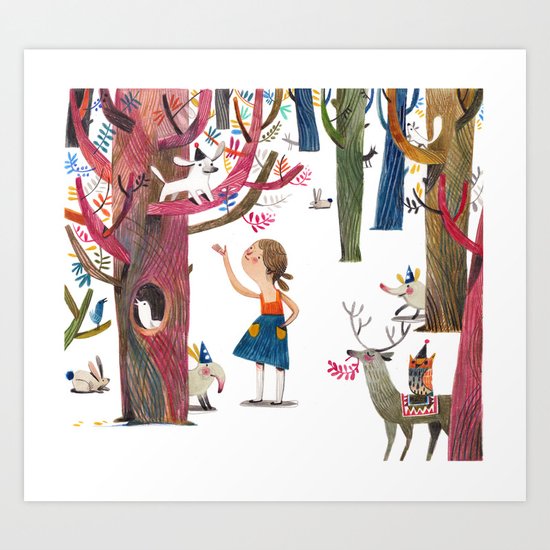 dans le bois Art Print