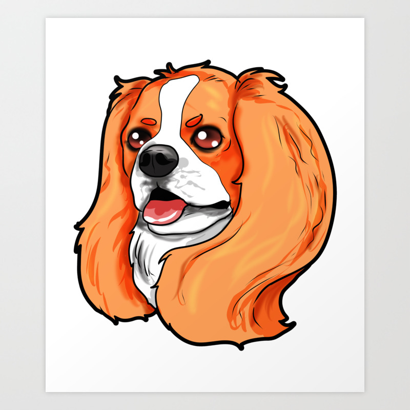 Cavalier King Charles Cocker Spaniel Dog Puppy Art Print By Moonpie90 Society6 Cavalier King Charles Cocker Spaniel Dog Puppy Art Print By Moonpie90 Society6