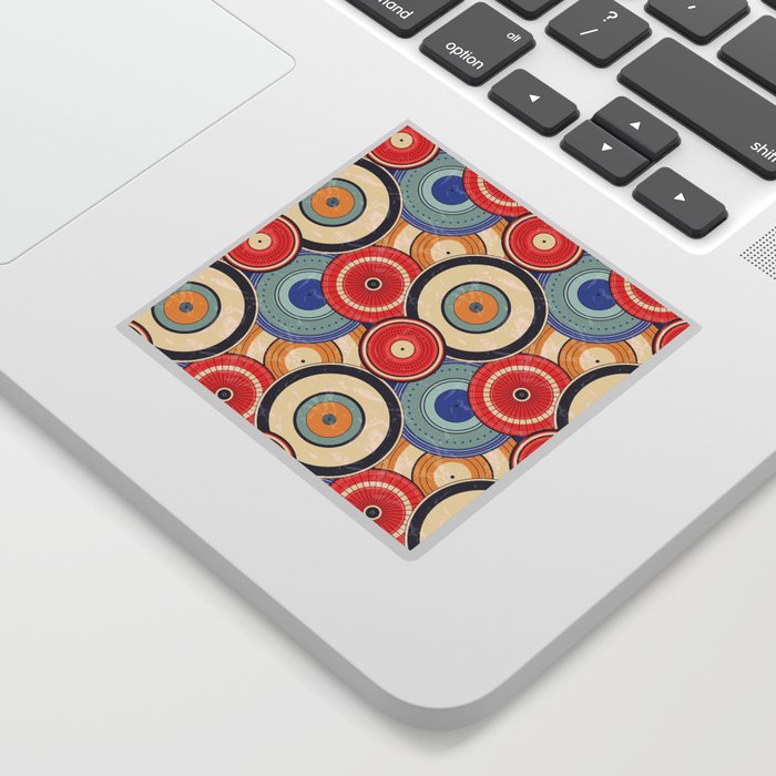 Japanese umbrella abstract pattern  Sticker