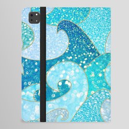 Mermaid Waves And Sea Faux Glitter - Sun Light Over The Ocean iPad Folio Case