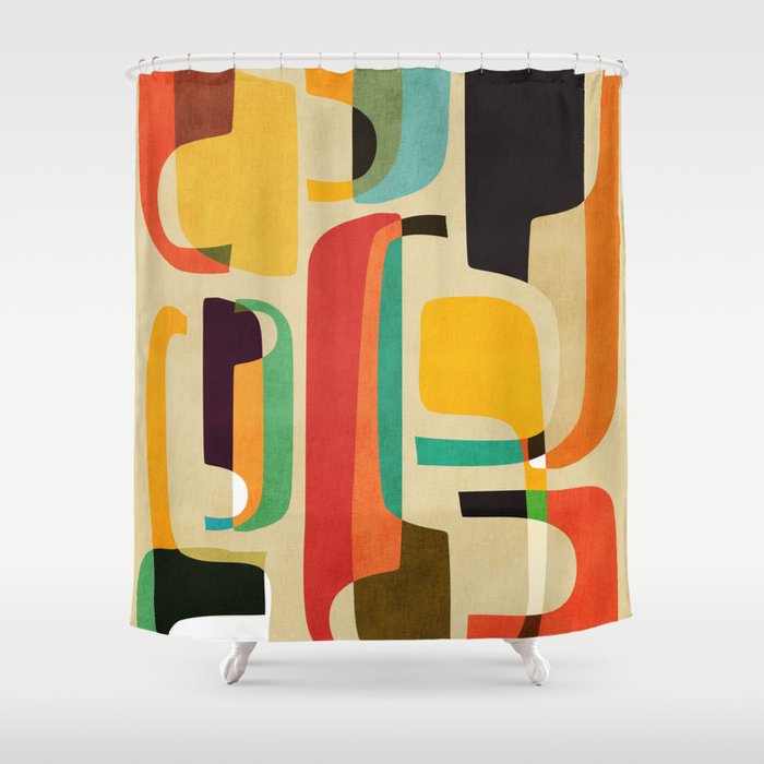 Emvency Throw Pillow Cover Colorful 1950S Retro Abstract Mid