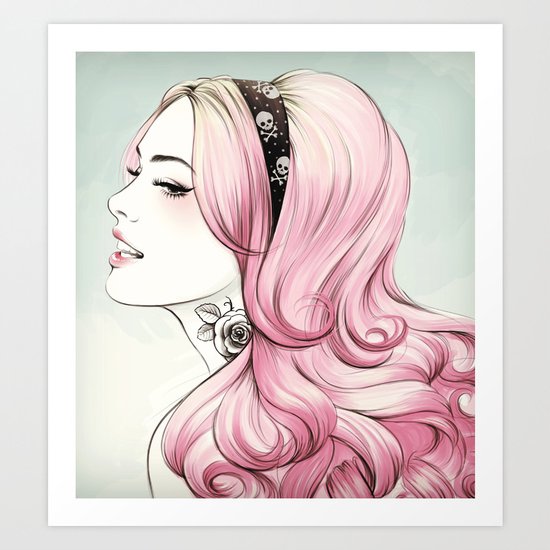 Pink Dye Art Print
