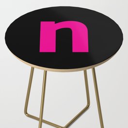 letter N (Magenta & Black) Side Table