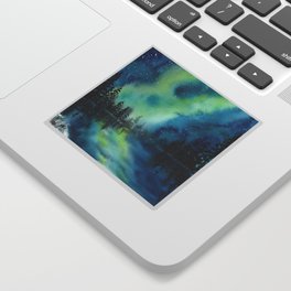 Watercolor Nothern Lights Sticker