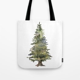 Watercolor Pine Tree Tote Bag