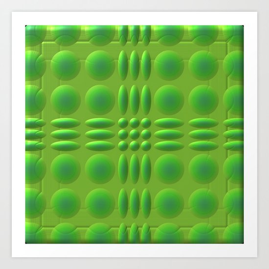 Puffy Green Art Print