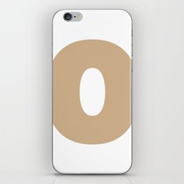 O (Tan & White Letter) iPhone Skin