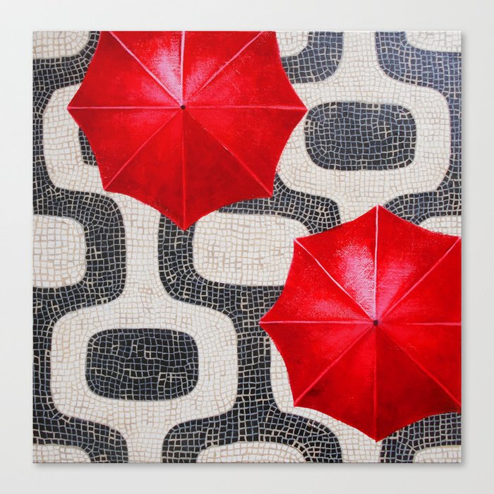 Ipanema Umbrella Canvas Print