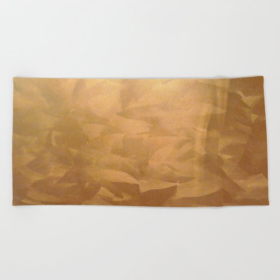 Brushed Copper Metallic - Beautiful - Rustic Glam - Fancy Faux Finishes - Unique Beach Towel