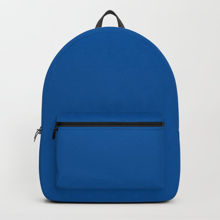 Dark Blue Solid Color Pairs Pantone Princess Blue 19-4150 TCX Shades of Blue Hues Backpack