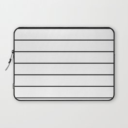 Simple Stripe | Black on White Laptop Sleeve