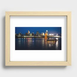 Cincinnati Skyline Recessed Framed Print