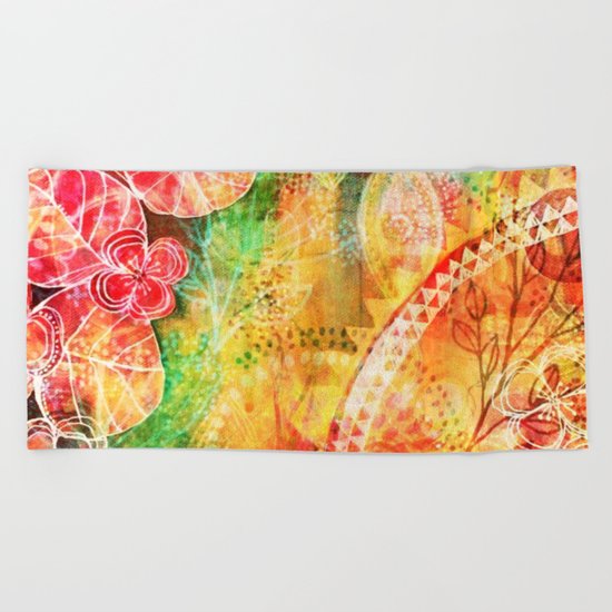 Sunshine Garden Beach Towel