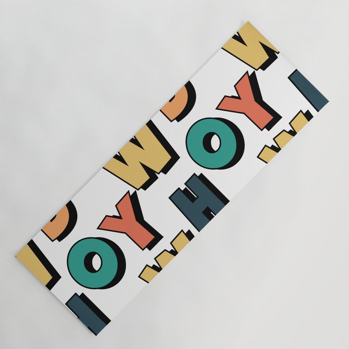 Howdy typography pattern Yoga Mat