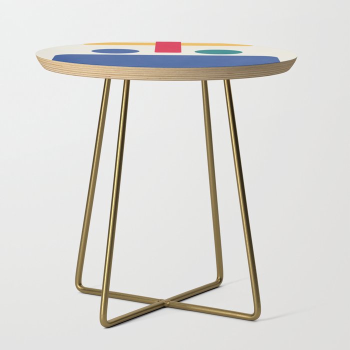 Abstract Shape Geometric Pop Art Side Table