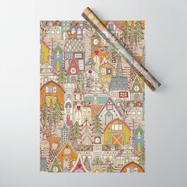 vintage gingerbread town Wrapping Paper
