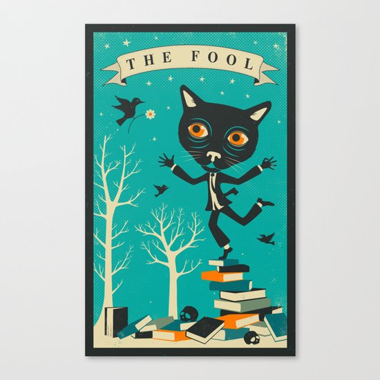 TAROT CARD CAT: THE FOOL Canvas Print