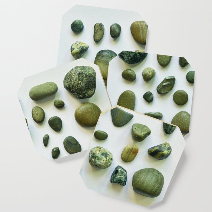 Beach Stones: The Greens (Flotsam; Found Objects) Coaster
