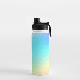 Pastel Rainbow Gradient With Stained Glass Effect Water Bottle