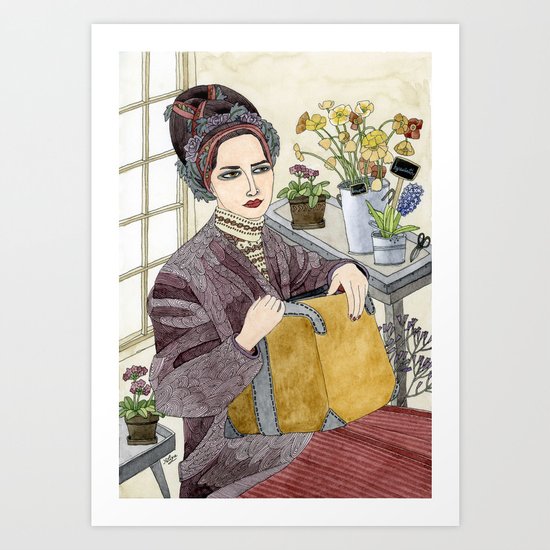 In the Flower Shop Art Print