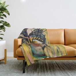Abstract Painting of a Magical Woman Throw Blanket