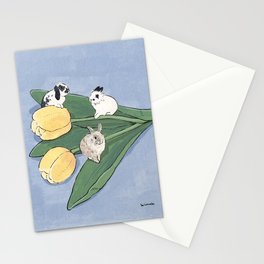 Tulip and bunnies Stationery Card